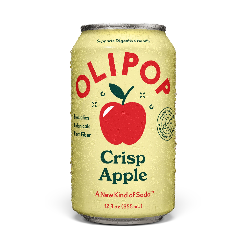 Olipop Crisp Apple Sparkling Prebiotic Soda