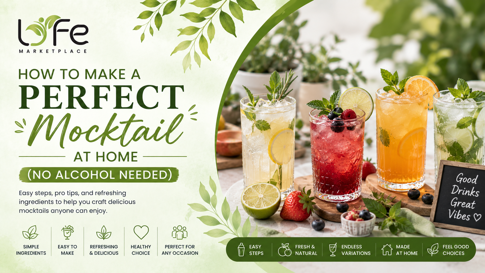 How to Make a Perfect Mocktail at Home (No Alcohol Needed)