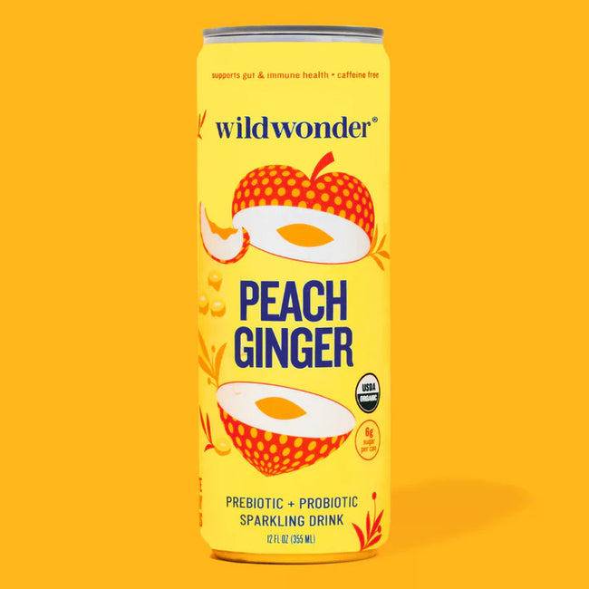 Peach Ginger Sparkling Prebiotic + Probiotic Drink Hover Image
