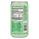 Little Saints can showing Supplement Facts, ingredients, and branding details on a light green background.