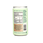 Back of Little Saints can showing supplement facts, QR code, and product description on a green background.