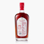 Back label of Free Spirits Vermouth Rosso non-alcoholic bottle displaying nutritional facts and QR code for recipes.