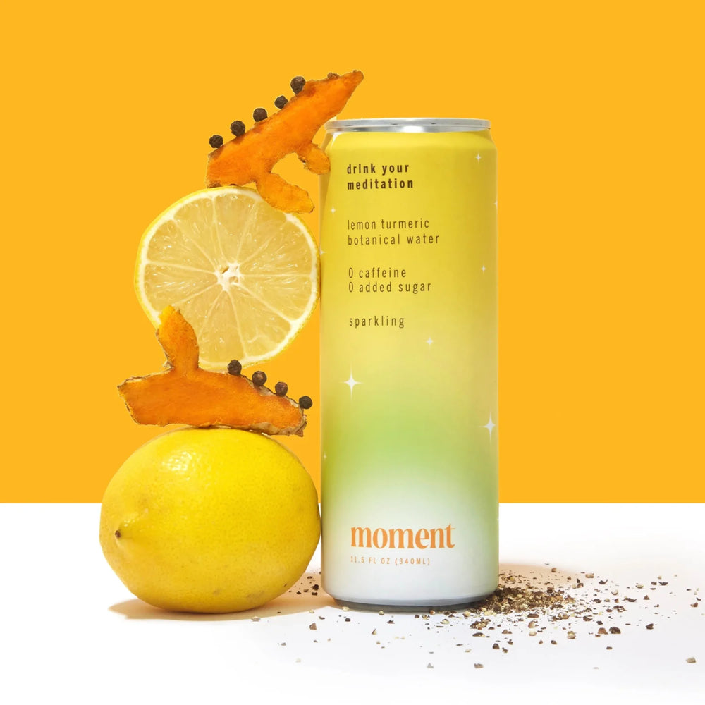 Moment Sparkling Lemon Turmeric Botanical Water