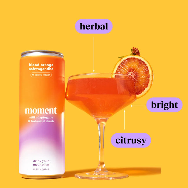 Moment Blood Orange Ashwagandha Botanical Water Main Image
