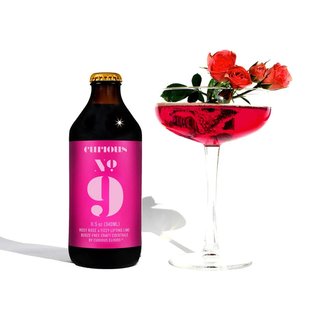 Curious No. 9 Non Alcoholic Sparkling Rose Cocktail Main Image