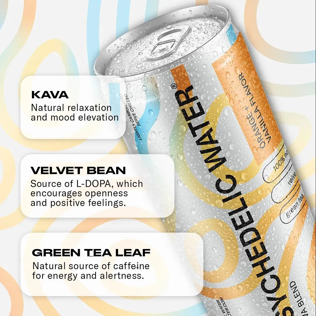 Orange + Vanilla Sparkling Kava Water