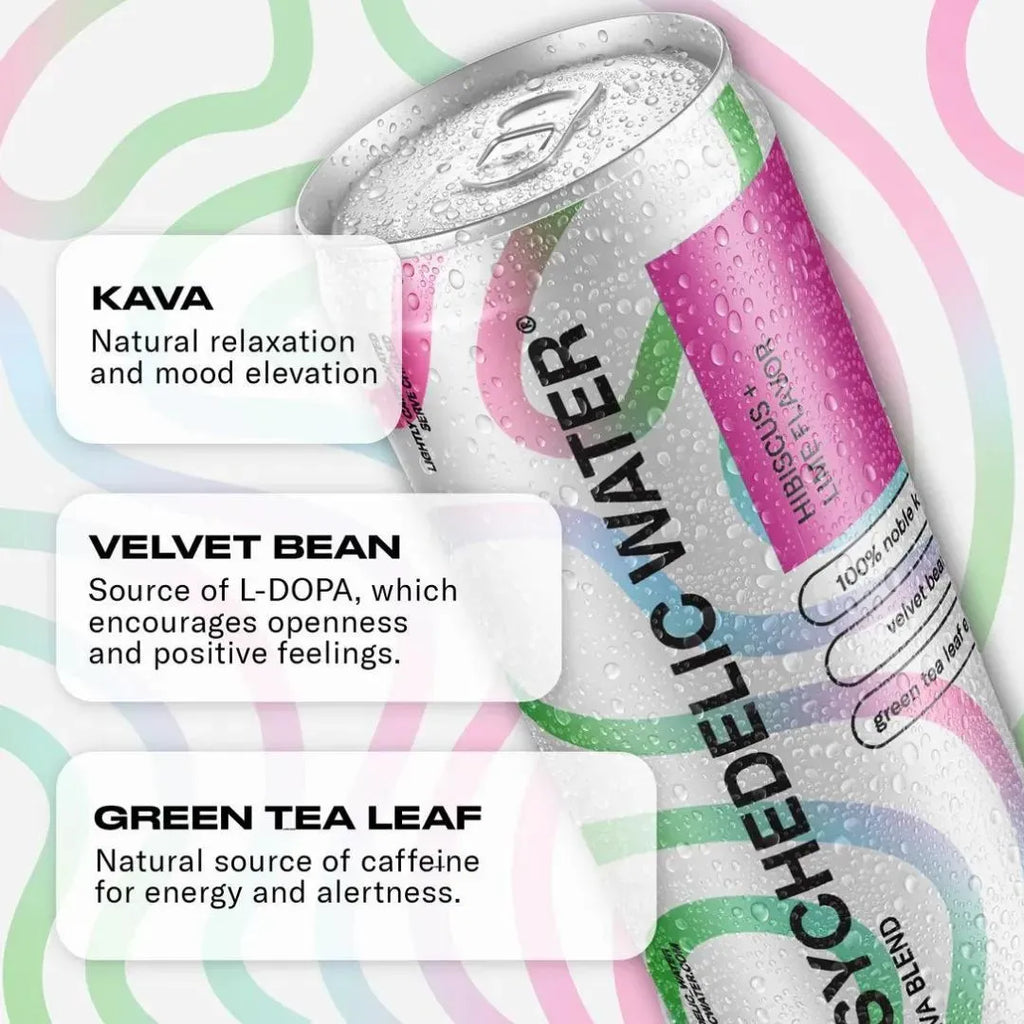 Hibiscus + Lime Sparkling Kava Water 4