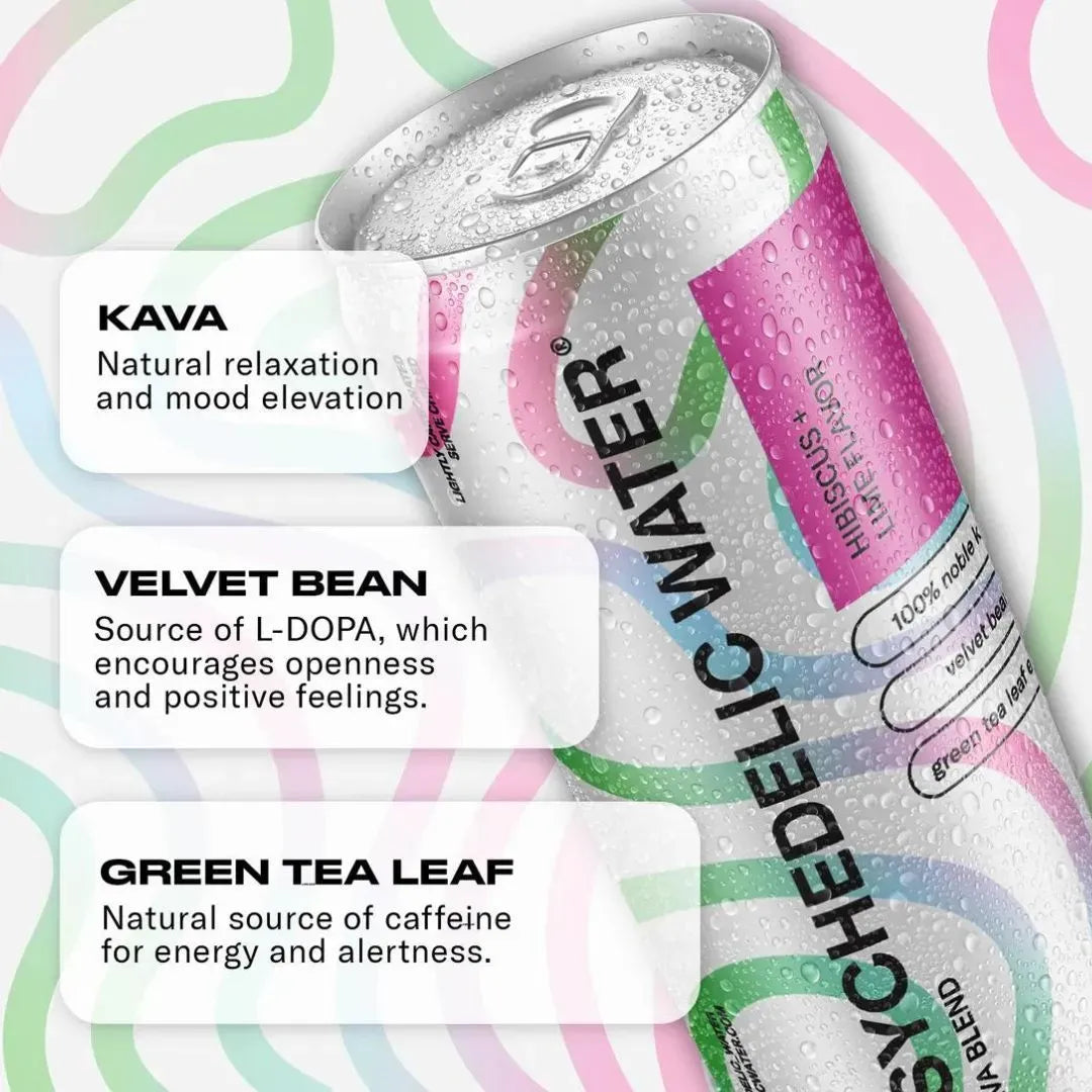 Hibiscus + Lime Sparkling Kava Water 4