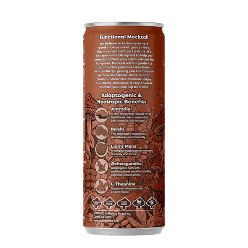 Melting Forest Whiskey Ginger Mushroom Mocktail Drink Main Image