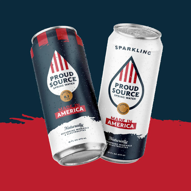 Made in America Sparkling Spring Water Cans 16oz Hover Image