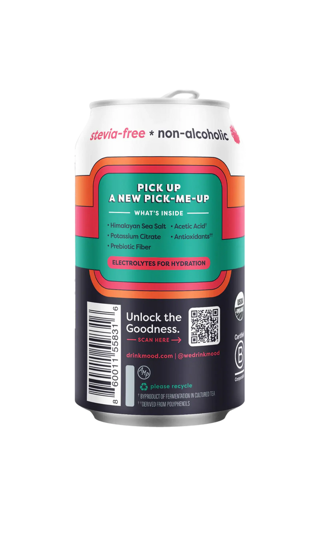 Mood Sparkling Raspberry Ginger Drink | Functional Beverage with Prebiotics Main Image