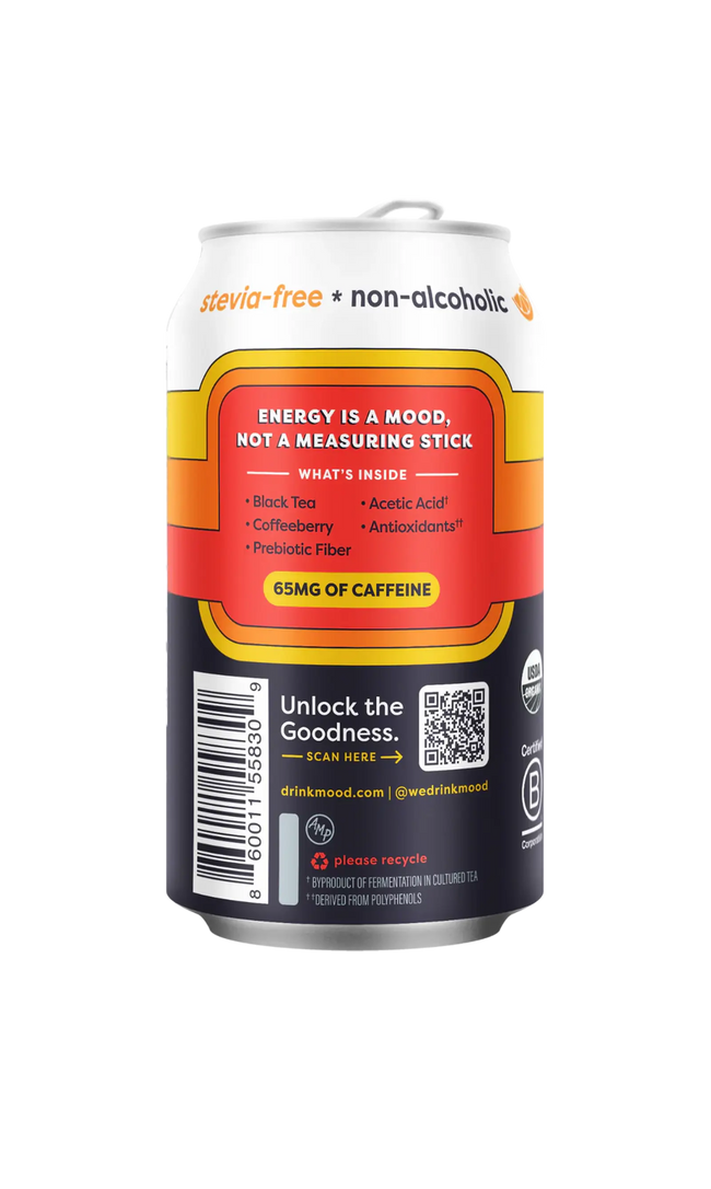 Mood Sparkling Energizing Lemon Cherry Tea | Natural Caffeine, Organic Functional Drink Main Image