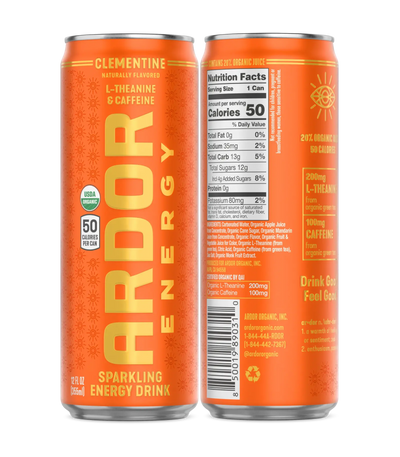 Ardor Clementine Sparkling Energy Drink