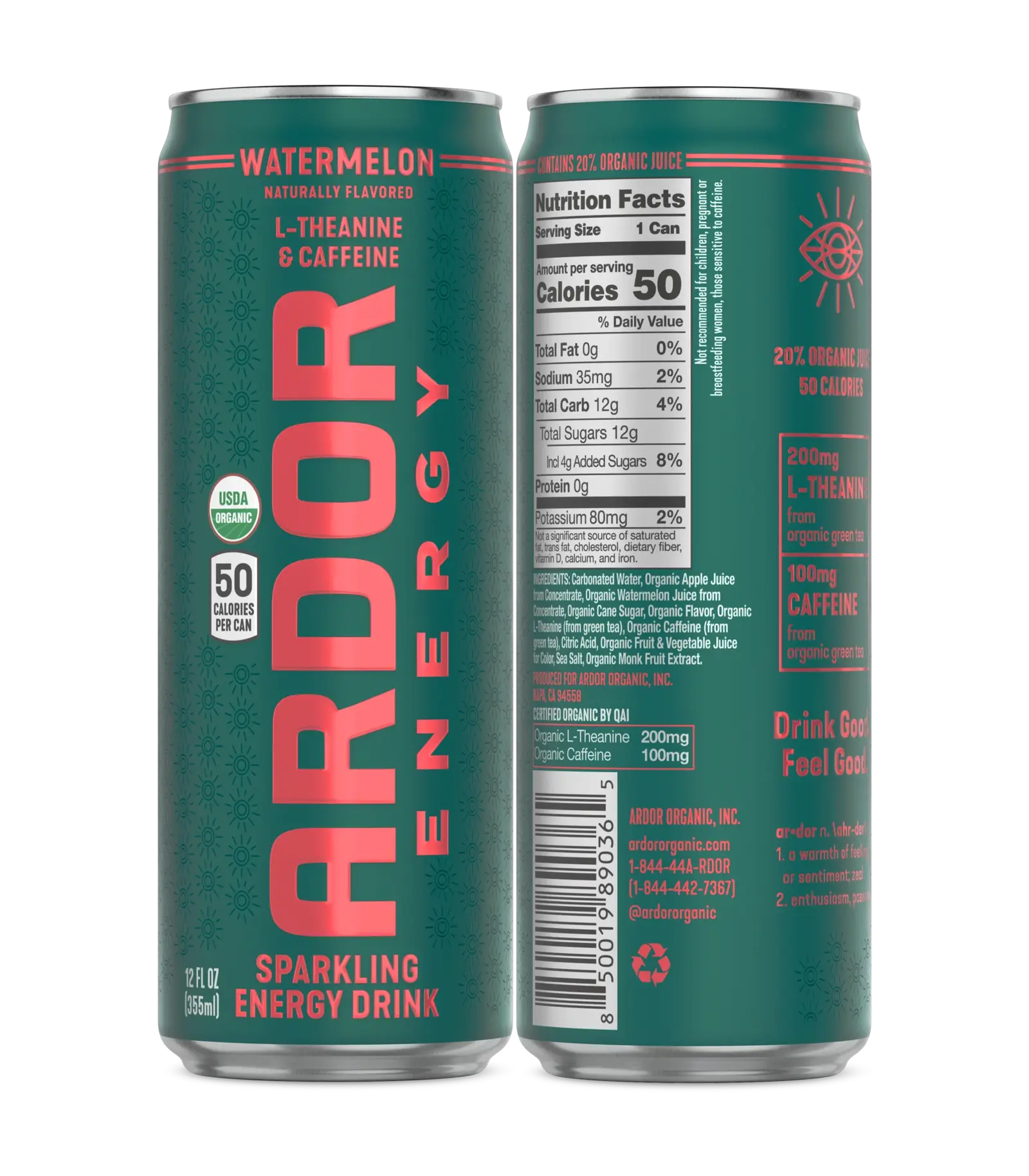 Ardor Watermelon Sparkling Energy Drink