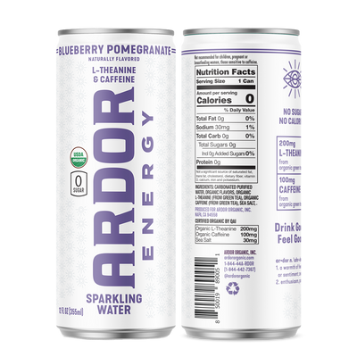 Ardor Blueberry Pomegranate Sparkling Energy Water