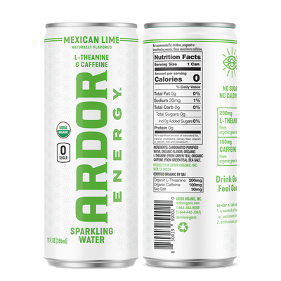 Ardor Mexican Lime Sparkling Energy Water