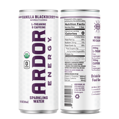 Ardor Vanilla Blackberry Sparkling Energy Water