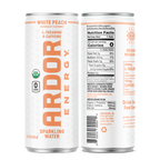 Ardor White Peach Sparkling Energy Water
