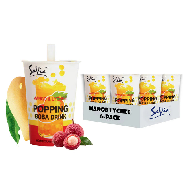 Savia Popping Boba Drink mango lychee Hover Image
