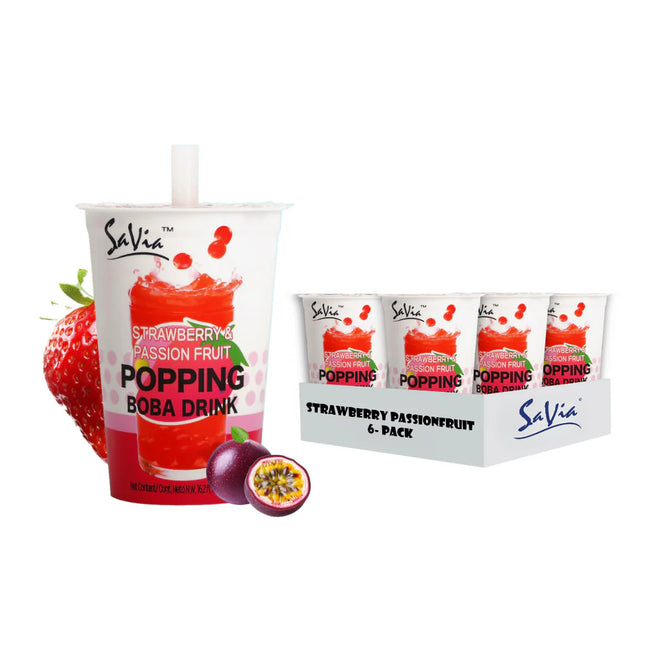 Savia Popping Boba Drink – Bursting Fruit Pearls Beverage Main Image