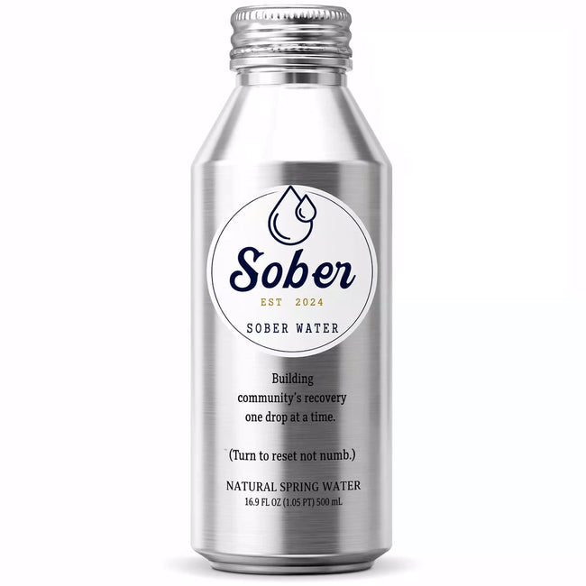 Sober Water Natural Spring Water – Aluminum Bottle Hydration Hover Image