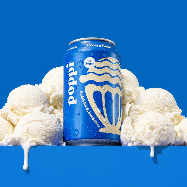 Poppi Cream Soda Prebiotic Sparkling Soda Hover Image
