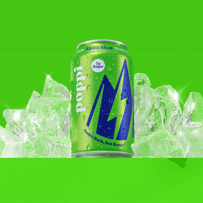 Poppi Alpine Blast Prebiotic Sparkling Soda Hover Image