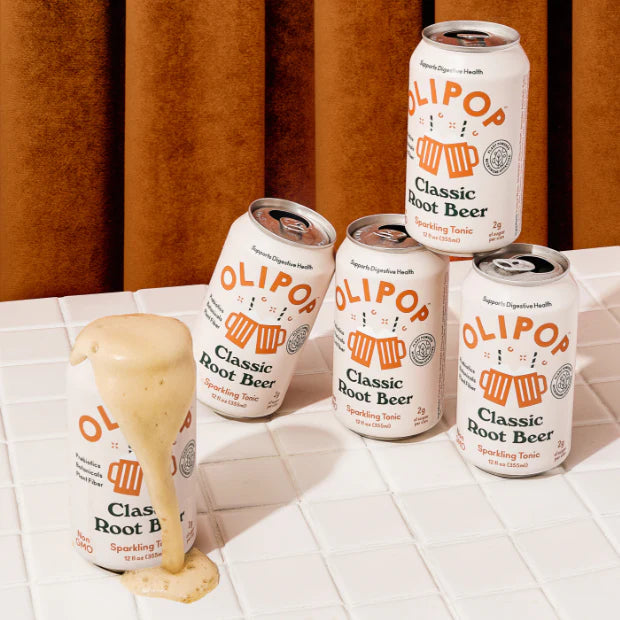 Olipop Classic Root Beer Sparkling Prebiotic Soda Main Image