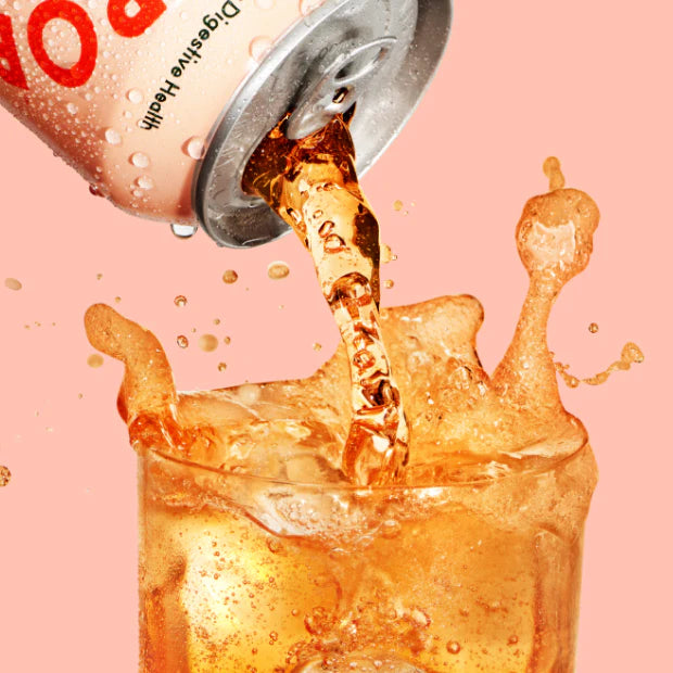 Olipop Strawberry Vanilla Sparkling Prebiotic Soda Main Image