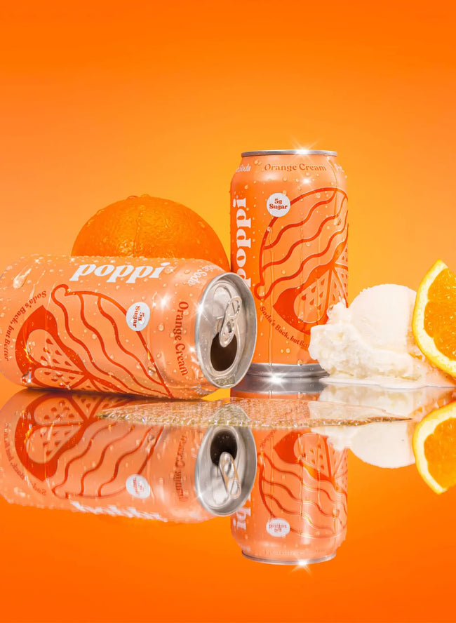 Poppi Orange Cream Prebiotic Sparkling Soda Main Image