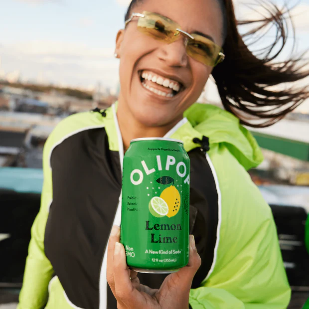 Olipop Lemon Lime Sparkling Prebiotic Soda Main Image
