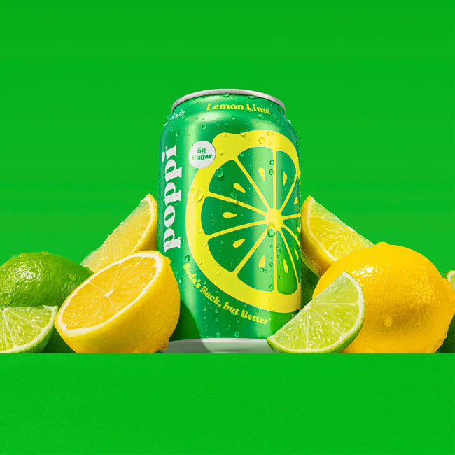 Poppi Lemon Lime Prebiotic Sparkling Soda Hover Image