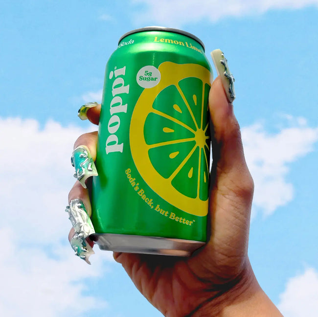 Poppi Lemon Lime Prebiotic Sparkling Soda Main Image