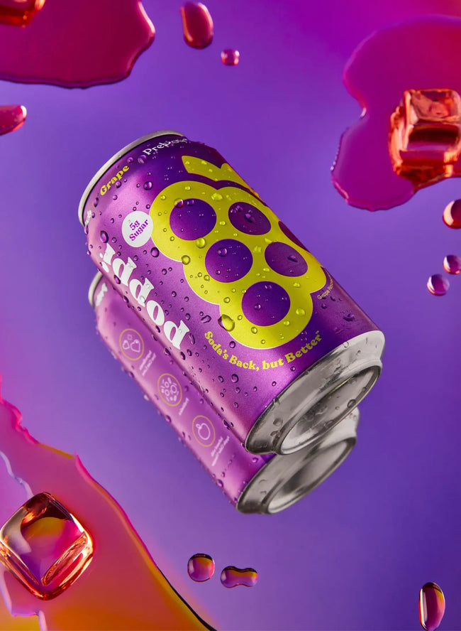 Poppi Grape Prebiotic Sparkling Soda Main Image