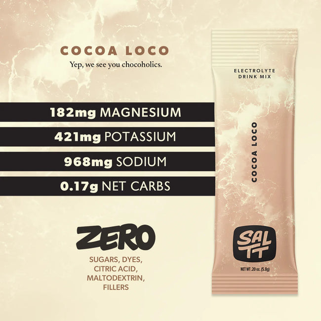 SALTT Cocoa Loco Electrolyte Powder Drink Mix Main Image