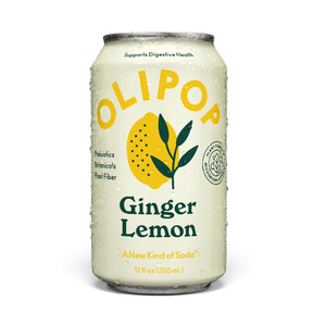 Olipop Ginger Lemon Sparkling Prebiotic Soda