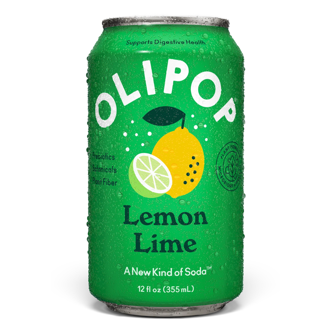 Olipop Lemon Lime Sparkling Prebiotic Soda Hover Image