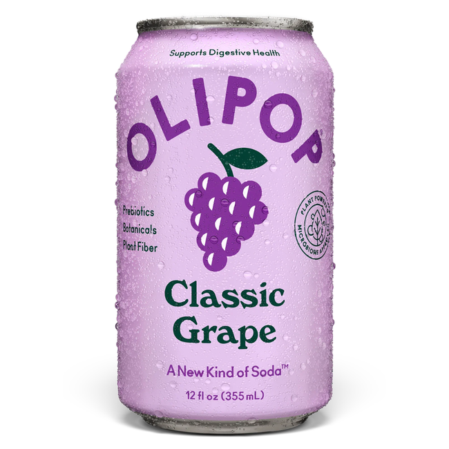 Olipop Classic Grape Sparkling Prebiotic Soda Hover Image
