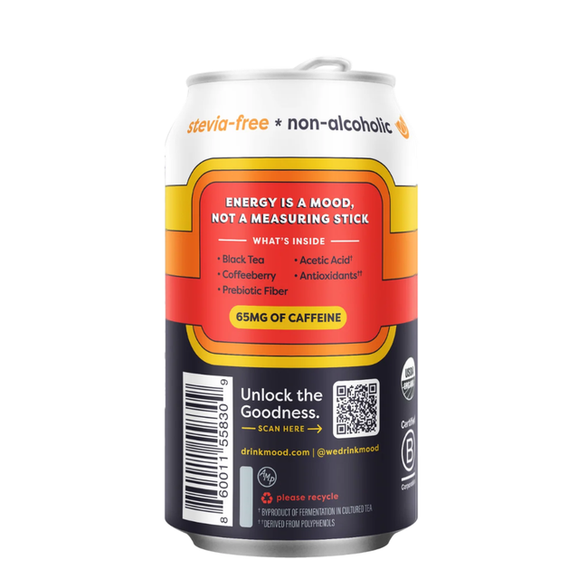 Mood Sparkling Energizing Lemon Cherry Tea | Natural Caffeine, Organic Functional Drink Main Image