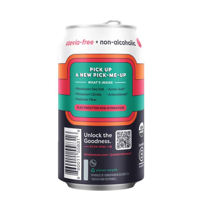 Mood Sparkling Raspberry Ginger Drink | Functional Beverage with Prebiotics Main Image