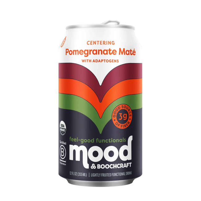 Mood Sparkling Pomegranate Maté Functional Beverage Hover Image