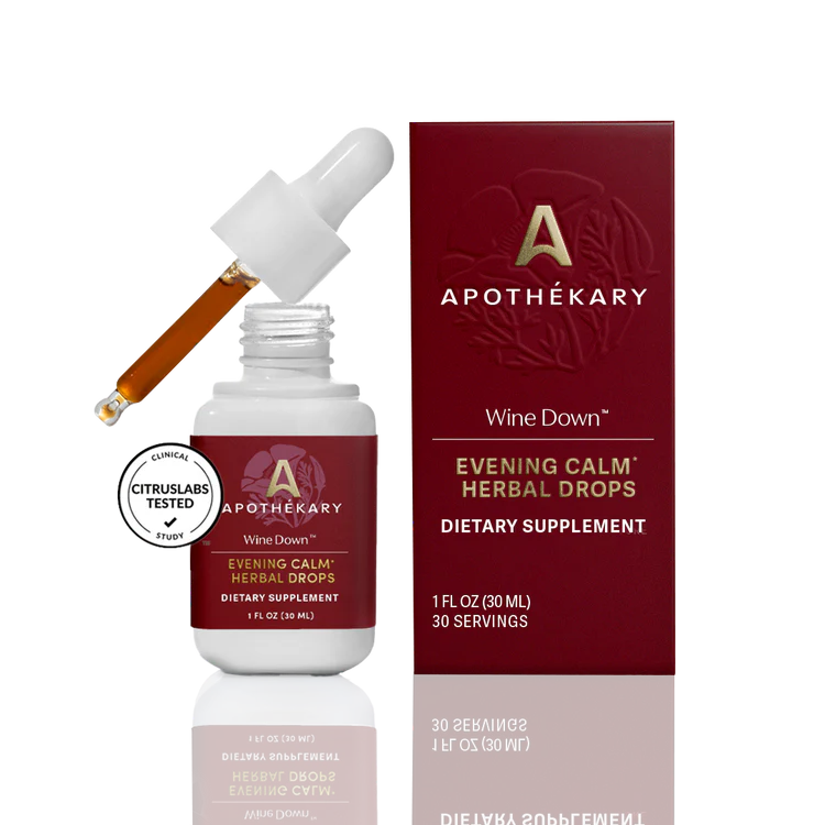 Apothékary Wine Down Herbal Tincture for Relaxation & Evening Wellness