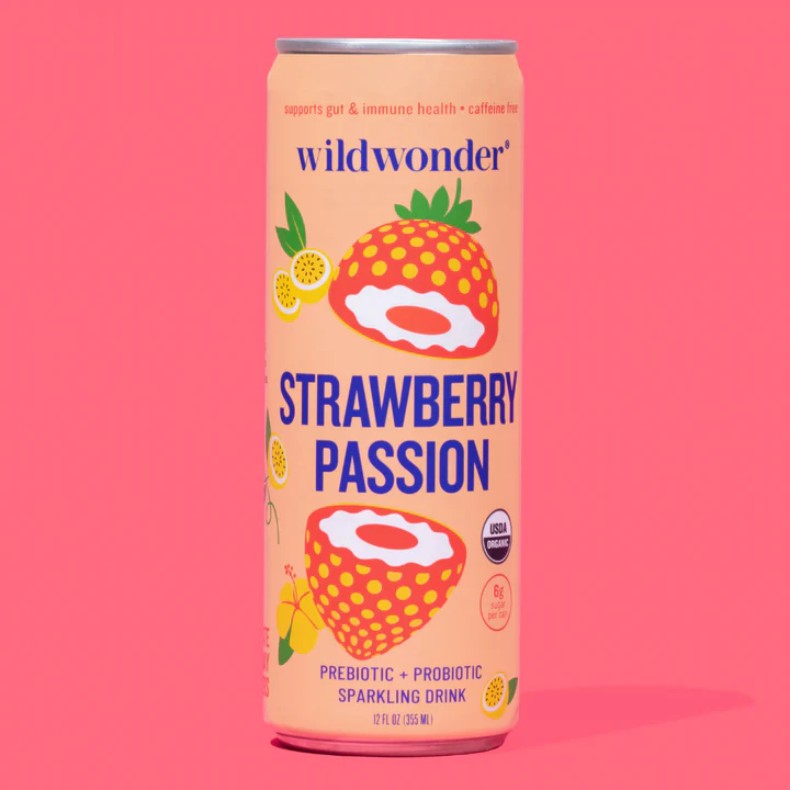 Strawberry Passion Sparkling Prebiotic + Probiotic Drink