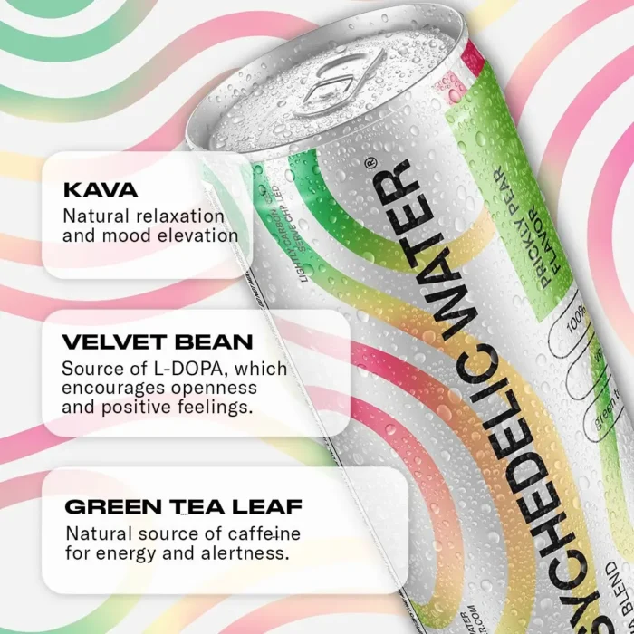 Prickly Pear Sparkling Kava Water