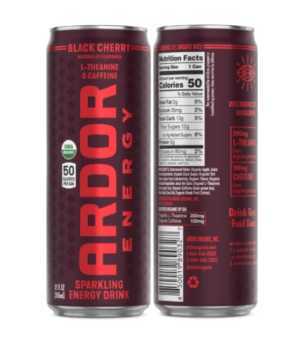 Ardor Energy Black Cherry Sparkling Energy Drink