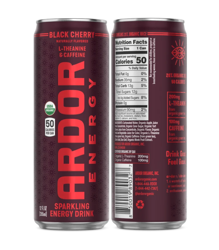 Ardor Energy Black Cherry Sparkling Energy Drink