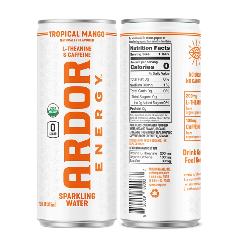 Ardor Tropical Mango Sparkling Energy Water