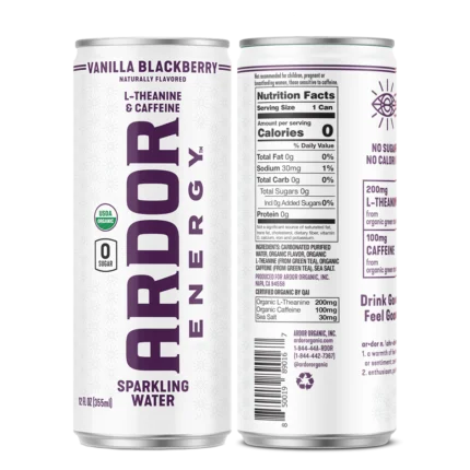Ardor Vanilla Blackberry Sparkling Energy Water