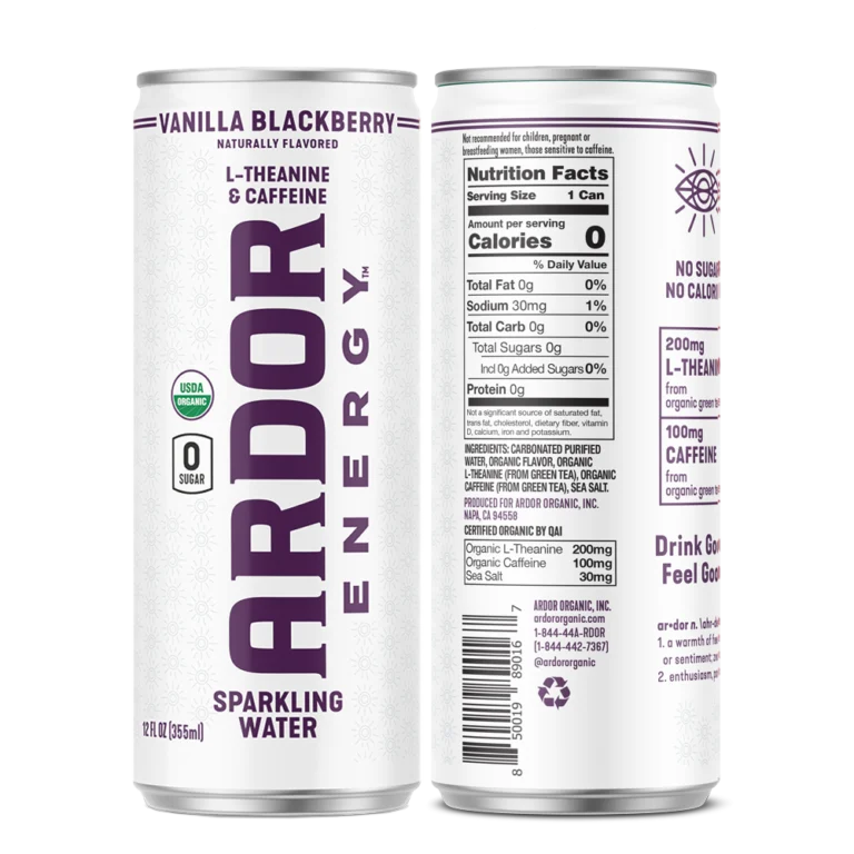 Ardor Vanilla Blackberry Sparkling Energy Water