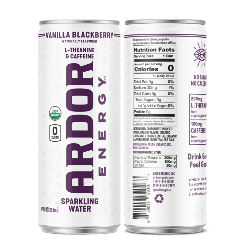 Ardor Vanilla Blackberry Sparkling Energy Water